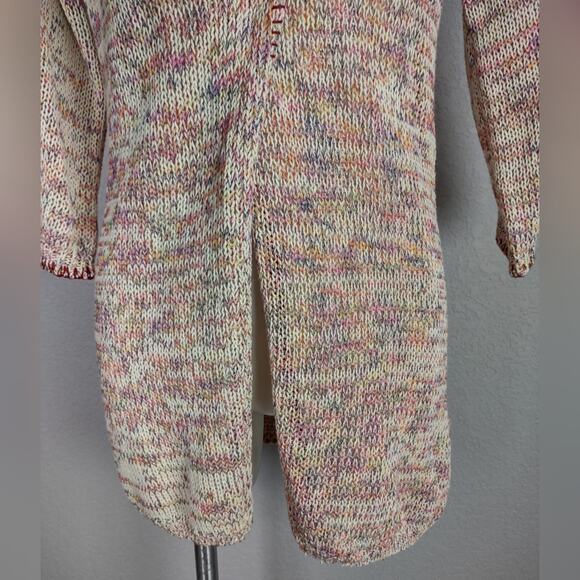 Soft Surroundings Ochoa Cotton Blend Open Front Cardigan Bohemian Beige Size S - Picture 9 of 14